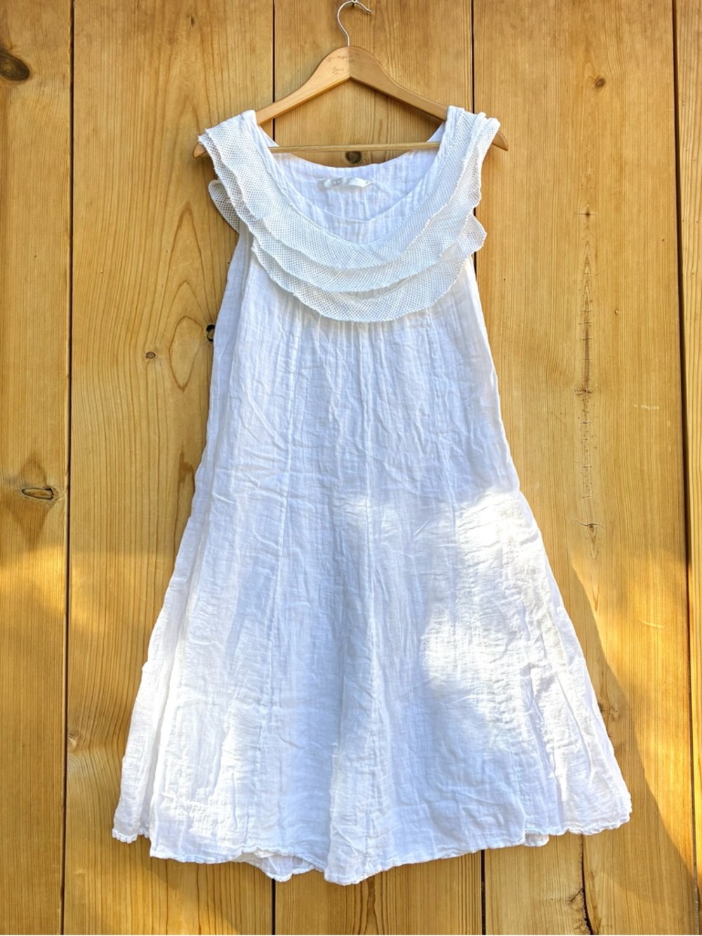 Luna Luz White Linen Dress Sz Small